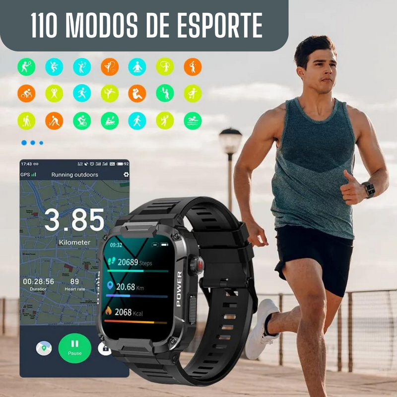 Relógio Smart Watch Masculino Militar MELANDA Bluetooth