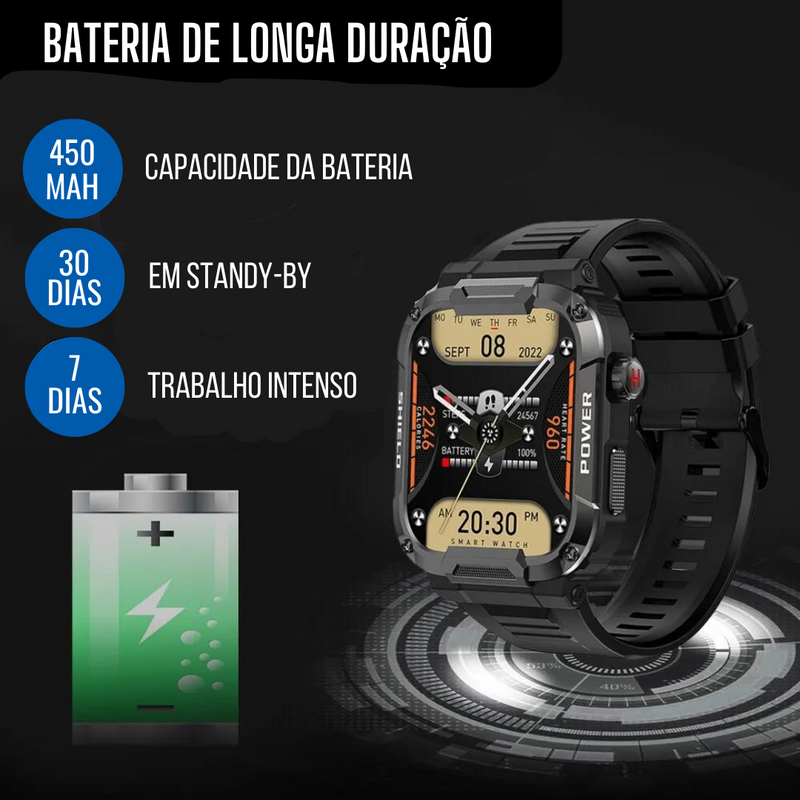 Relógio Smart Watch Masculino Militar MELANDA Bluetooth